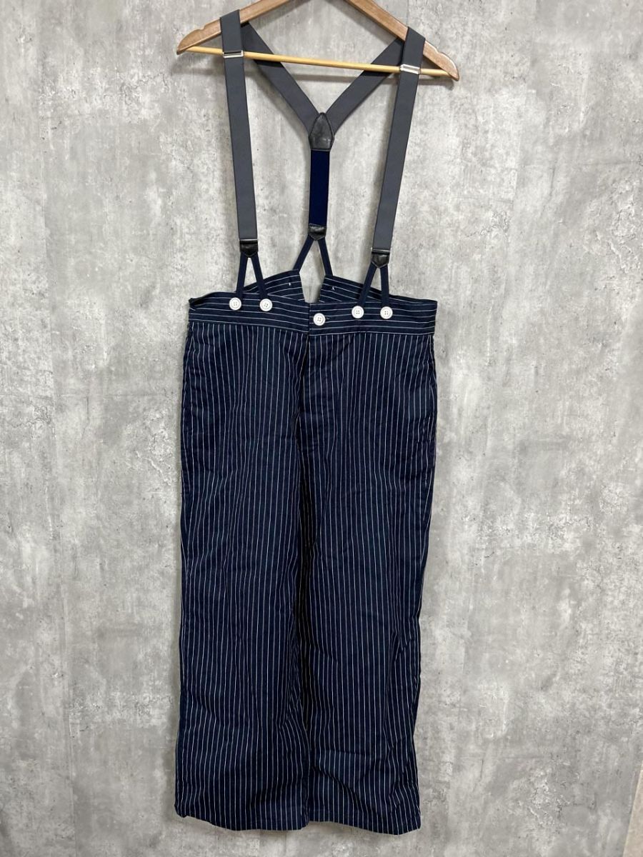 Veritecoeur et ses COPAINS ヒッコリー ワイド パンツ size3/紺