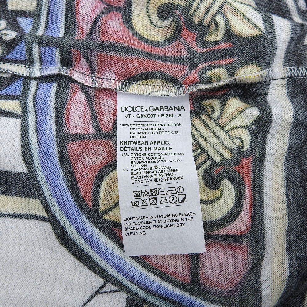 Dolce&Gabbana ドルチェアンドガッバーナ 美品 DOLCE & GABBANAドルチェアンドガッバーナ ナポレオンプリント  総柄クルーネック Tシャツ メンズ マルチカラー 46 46