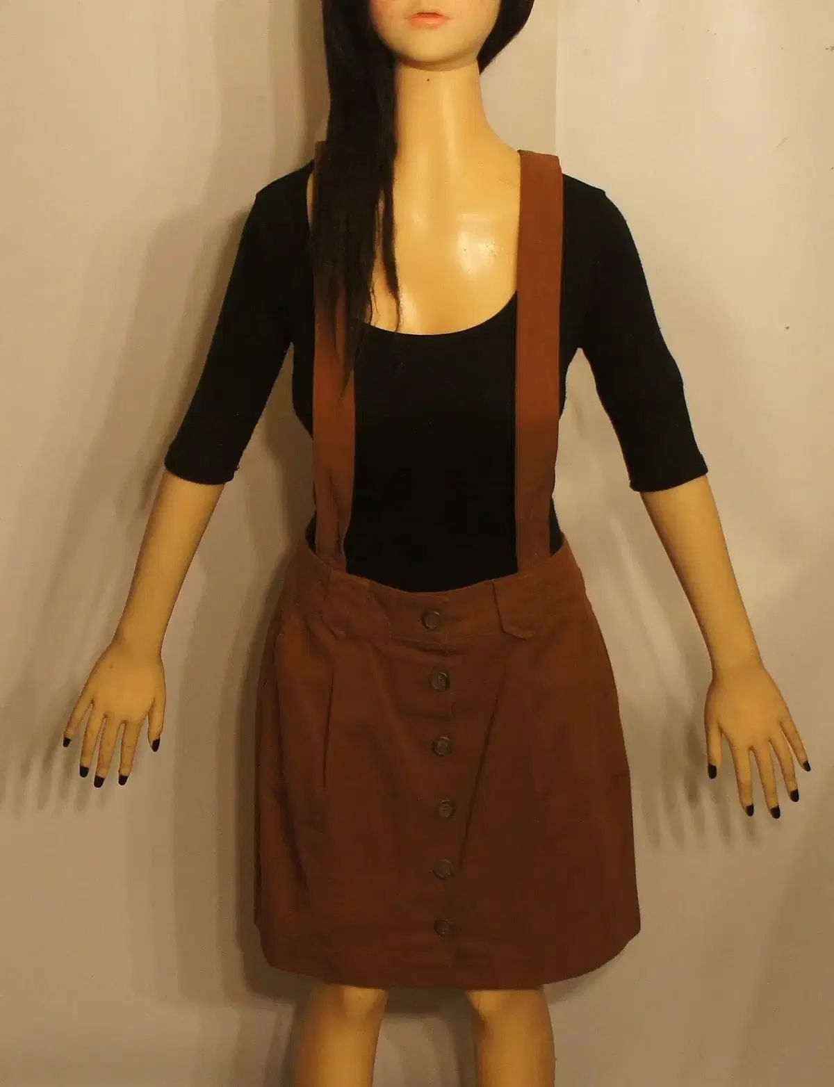 プリーツスカート オーバーオールスカート