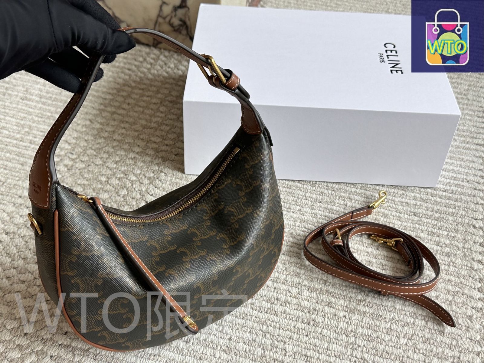 VINTAGE●CELINE●セリーヌ キャラメル アンダーアームバッグ BUYMA VINTAGE 中古 VINTAGE○CELINE○セリーヌ キャラメル