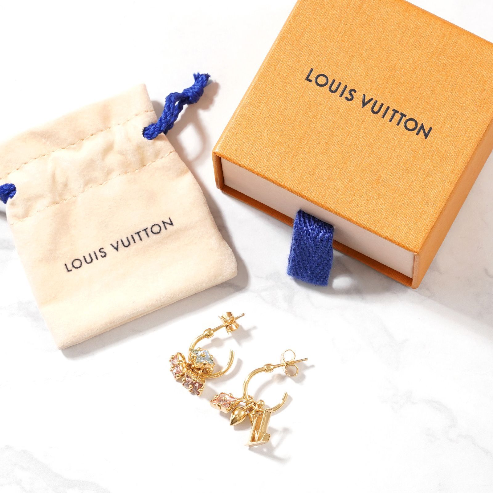 【新品同様】LOUIS VUITTON ピアス フープルルグラム M00787 新品同様】LOUIS VUITTON ピアス フープルルグラム M00787
