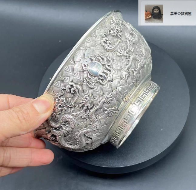 双竜戯珠碗 銅器 稀少品 茶道具 重厚 極細工 工芸品 美術品 置物 仏事 銅器 浮彫双龍戯珠碗 工芸品 装飾品 工芸品 美術品 置物 - メルカリ