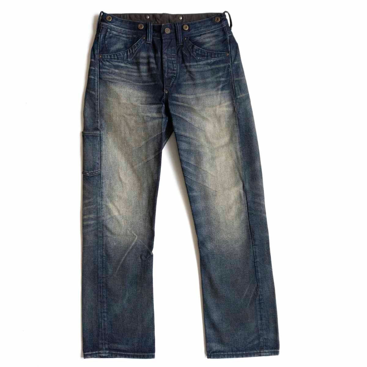 【極美品】 RRL 【BUCKLE BACK DENIM PANTS】30×30 バックルバック デニムパンツ サスペンダーボタン 2403665