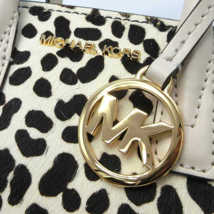 マイケルコース ハンドバッグ レザー チーター プリント クロスボディ  
