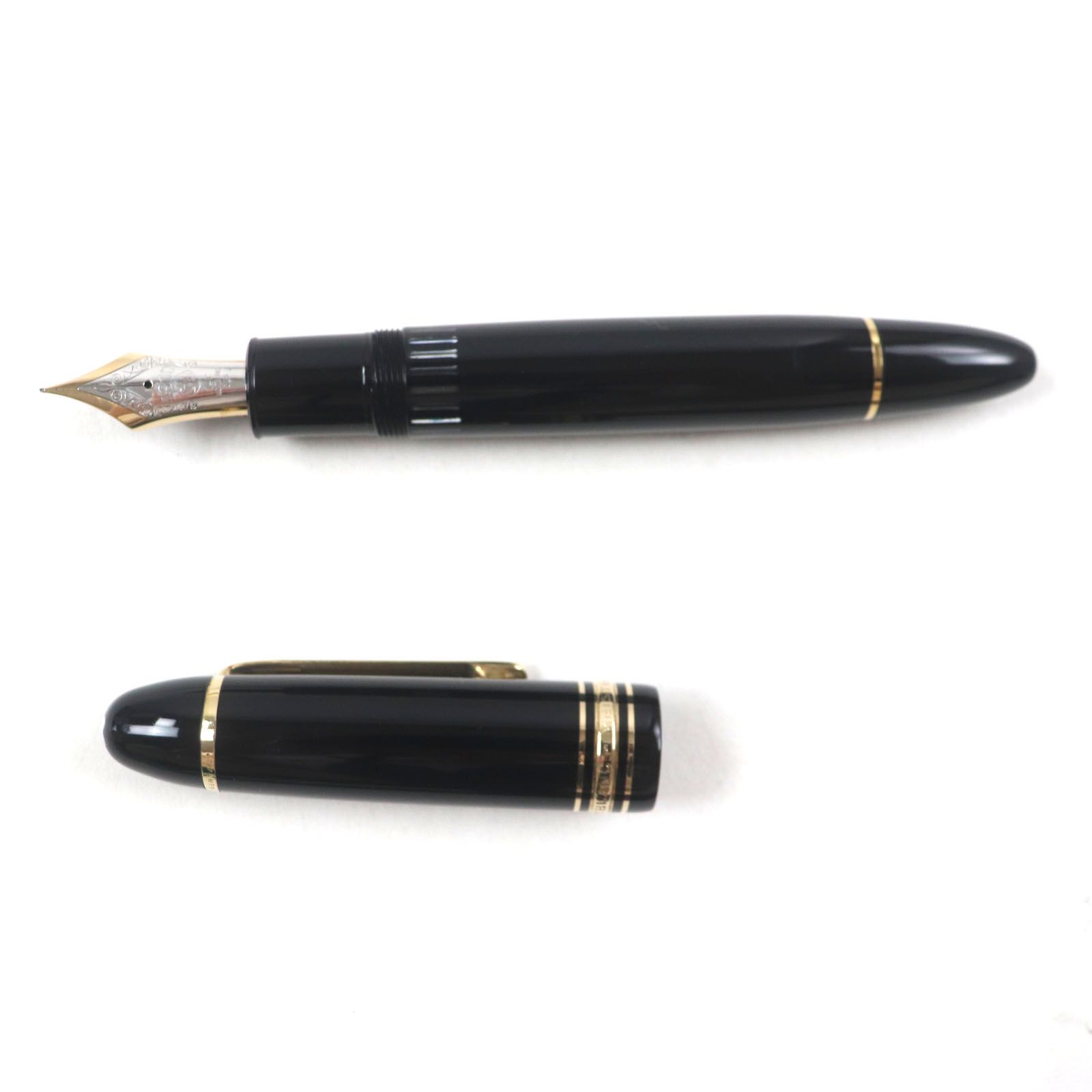 【極美品】モンブラン No 14 万年筆 ブラック 18K EF 極美品】モンブラン No 14 万年筆 ブラック 18K EF