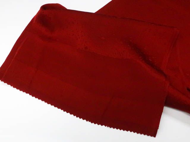 アンティーク濃いブルーに赤の模様の着物と作り帯セット 一輝堂】リサイクル着物 和装小物 帯締め 帯揚げ セット 帯締 帯
