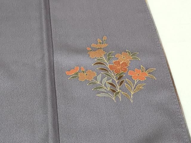 平和屋着物■訪問着　手描き　刺繍　七宝枝花文　暈し染め　金彩　逸品　未使用　BAAK1534pk 平和屋着物▽訪問着 刺繍 松皮菱七宝花文 暈し染め