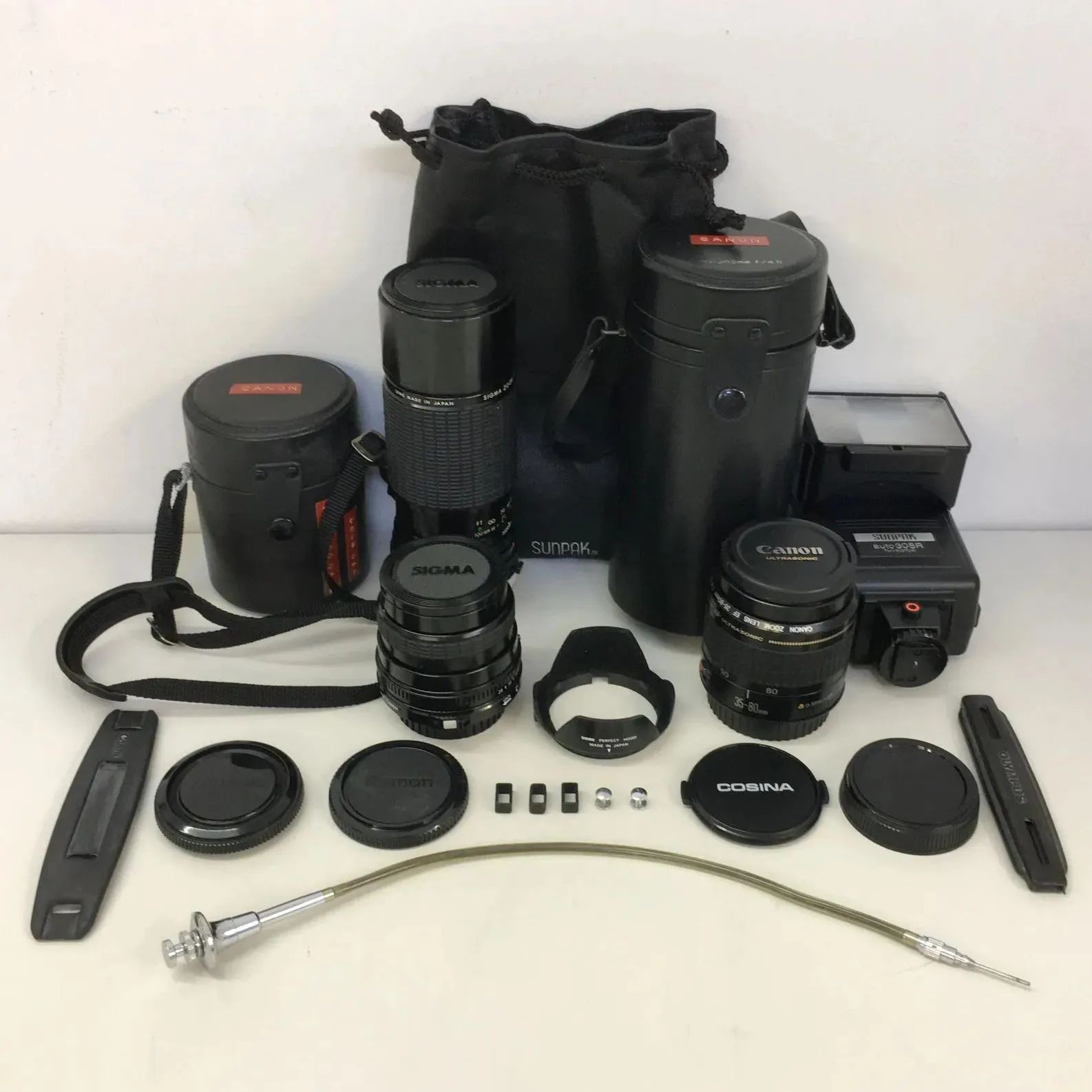 ○ SUNPAK auto30SR MINI-WIDE 28mm シグマ キャノン レンズ等