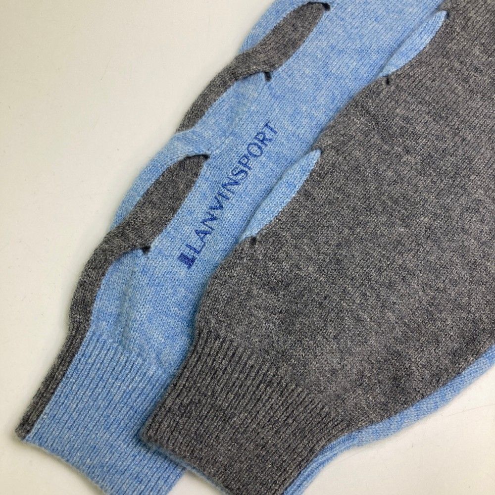 サイズ：38 LANVIN SPORT ランバン スポール  カシミヤ ニットセーター  ブルー系 [240101445054] ゴルフウェア レディース ストスト サイズ：38 LANVIN SPORT ランバン スポール カシミヤ ニット