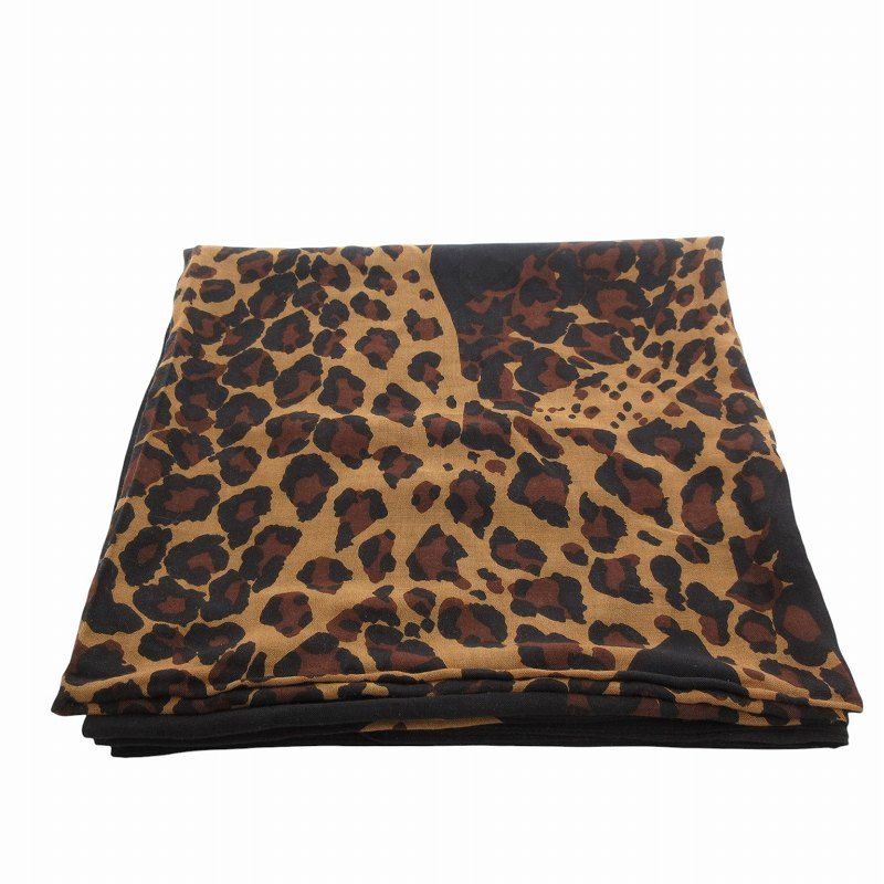 90s イヴサンローラン スカーフ ヴィンテージ レオパード Vintage Yves Saint Laurent Leopard Jaguar Animal Novelty
