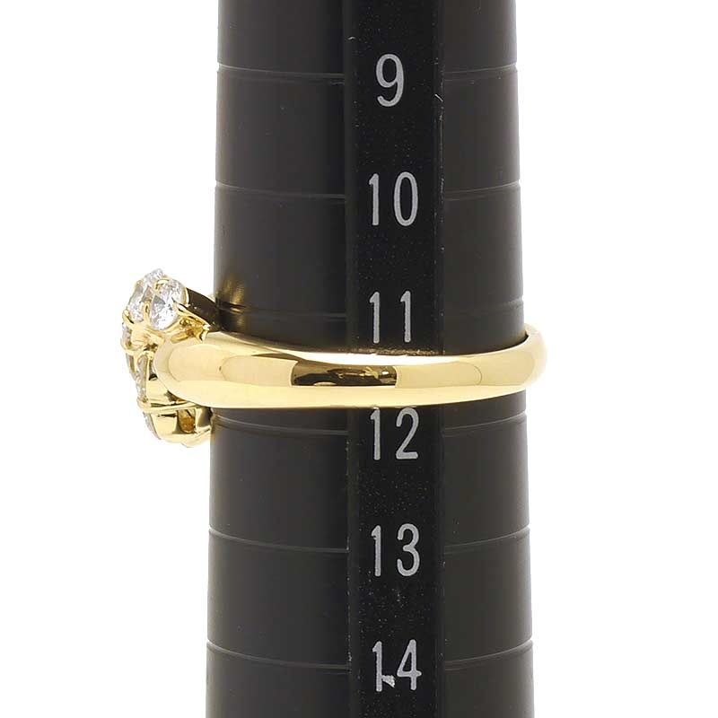 ダイヤモンドリング 約11.5号 K18YG・ダイヤ1.02ct カーブ 曲線