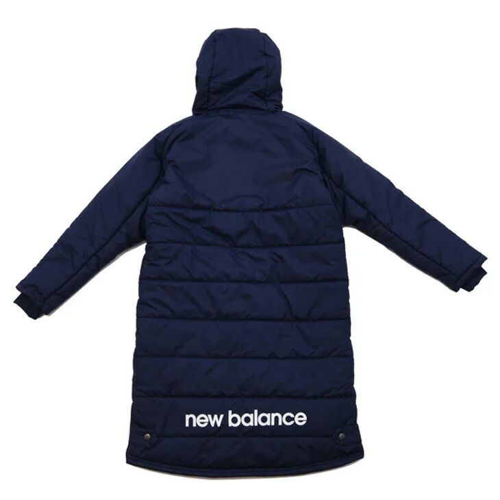ニューバランス キッズ ベンチコート 中綿コート 子ども用 アウター Newbalance ジュニア パデット ロングコート 140cm 150cm 160cm 子供服 防風 スポーツウェア ウエア 子ども用コート 通園 用 |JJJF1425-NV