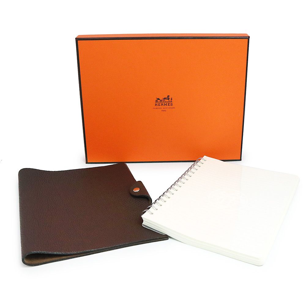 ★新品未使用品★ エルメス ユリスミニ　ノートカバー レフィル付き エルメス ユリスミニ専用 レフィル不要 A7手帳カバー - mint-orange4