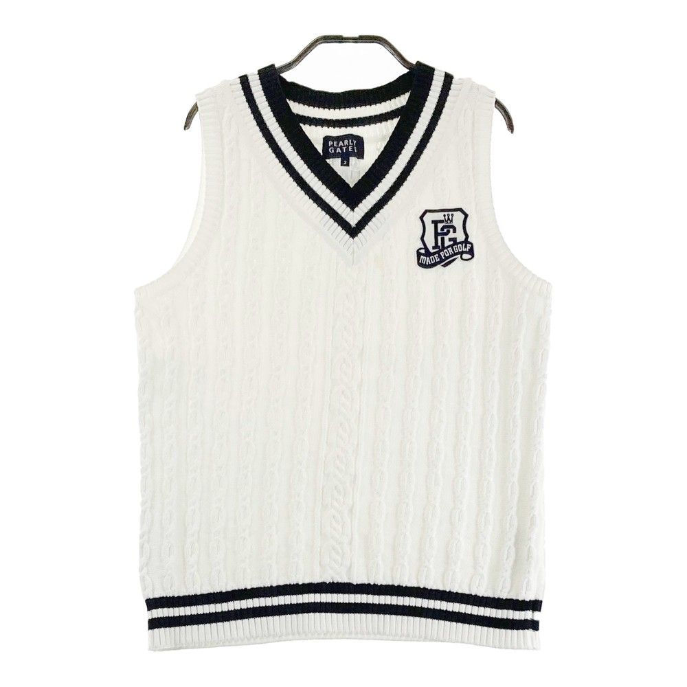 サイズ：2 PEARLY GATES パーリーゲイツ Vネック ニットベスト