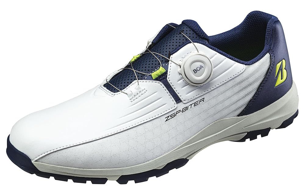 ブリヂストン ゴルフシューズ ゼロ スパイク バイター ライト SHG350 メンズ ホワイトネイビー 26.0 cm 3E