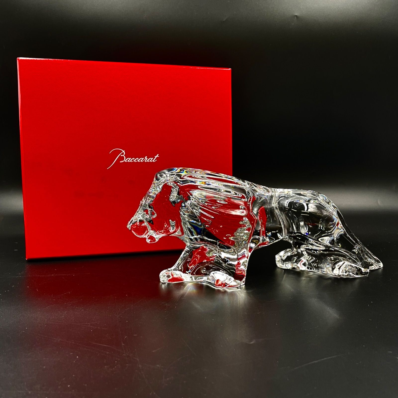 C-07057 Baccarat ライオン 獅子 フィギュリン クリスタル バカラ 刻印 サイン入り 美品 - メルカリ