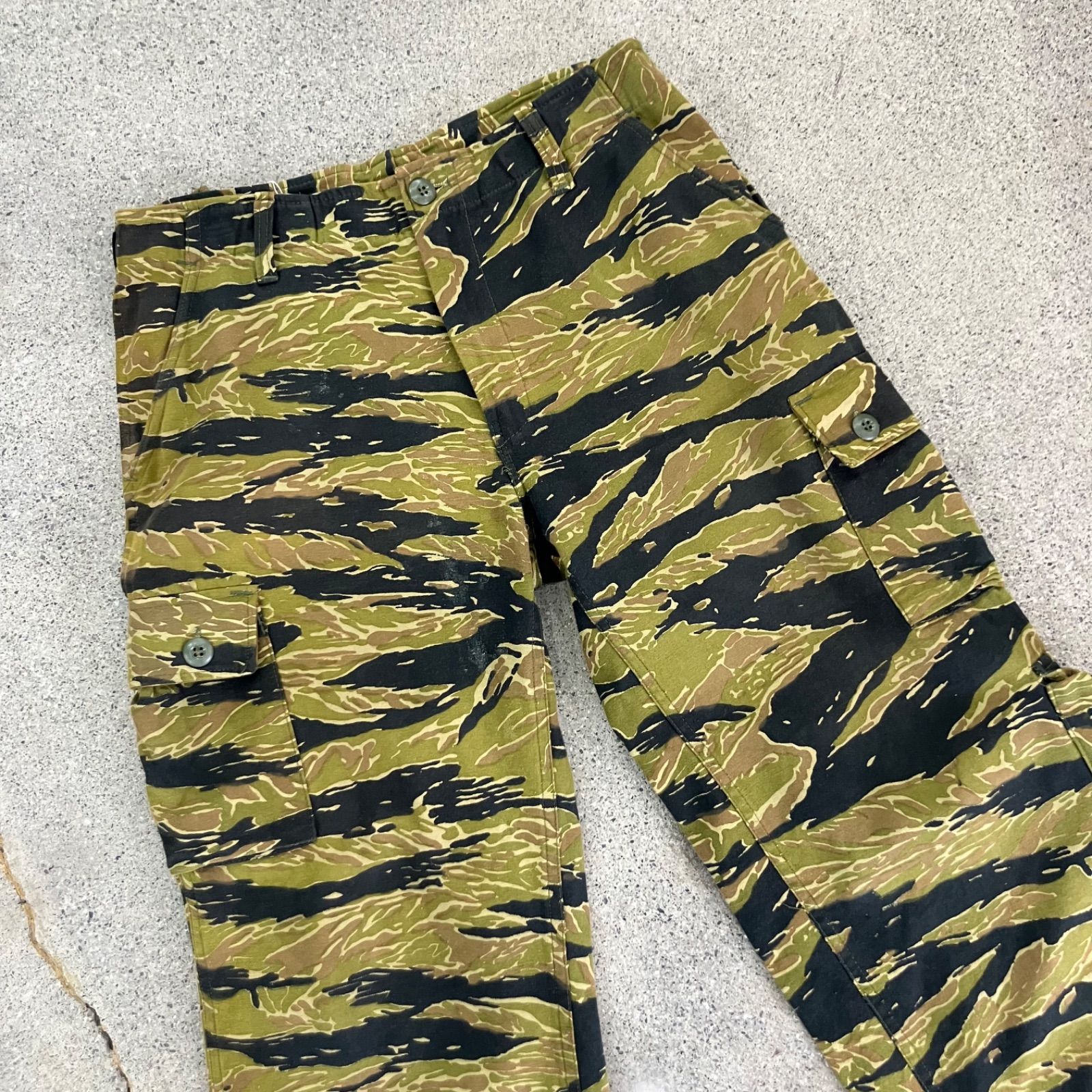 Military 80s G Tiger Stripe Camo Trouser Good Condition