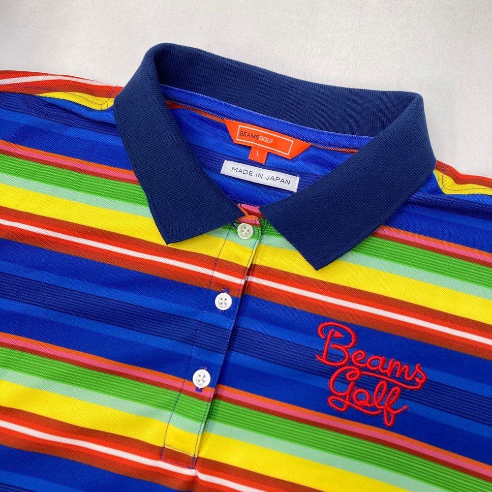 BEAMS - ビームスゴルフ ゴルフウェア レディース  ポロシャツ ボーダー L BEAMS GOLF（ビームス ゴルフ）ORANGE LABEL / ボーダー ポロ襟
