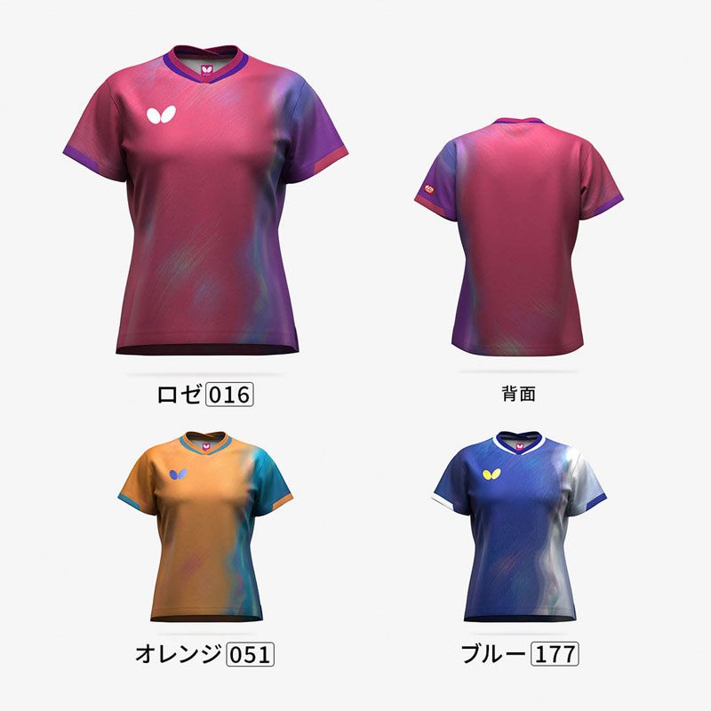  バタフライ インフィリア シャツ レディース 卓球 ウェア 47239 016 ロゼ ウェア 卓球