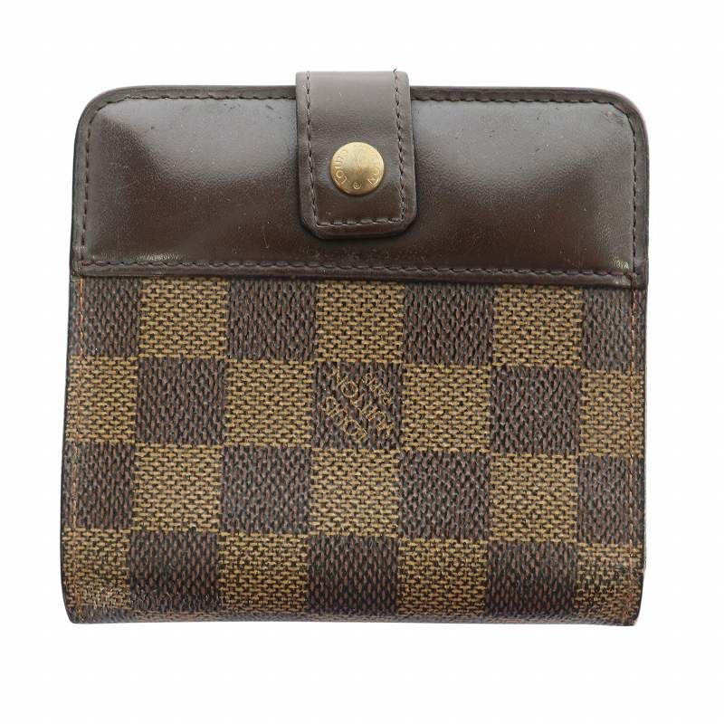 ルイヴィトン LOUIS VUITTON ダミエ コンパクトジップ エベヌ 二つ折り