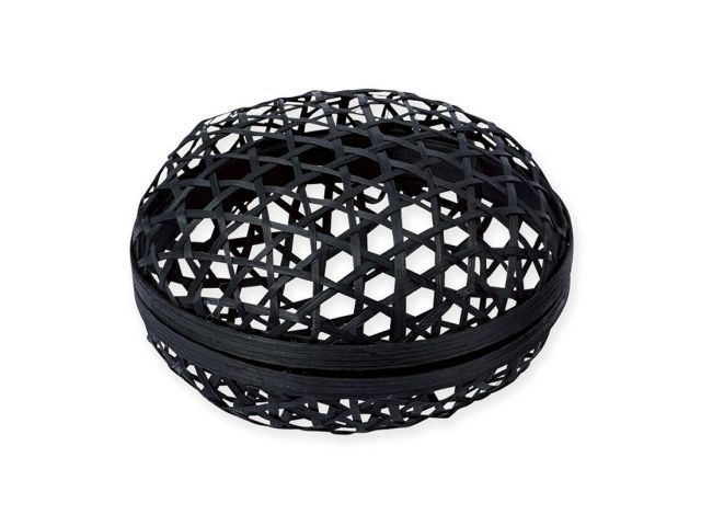 カゴ 六ツ目編マリモ篭15 黒 10個