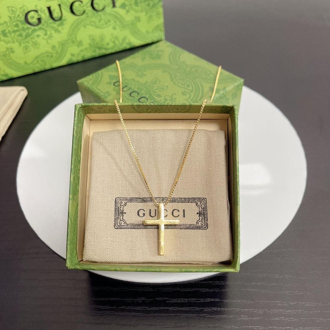 ✨新品✨GUCCI グッチ k18 クロス 十字架 ネックレス トップ@July jewelry