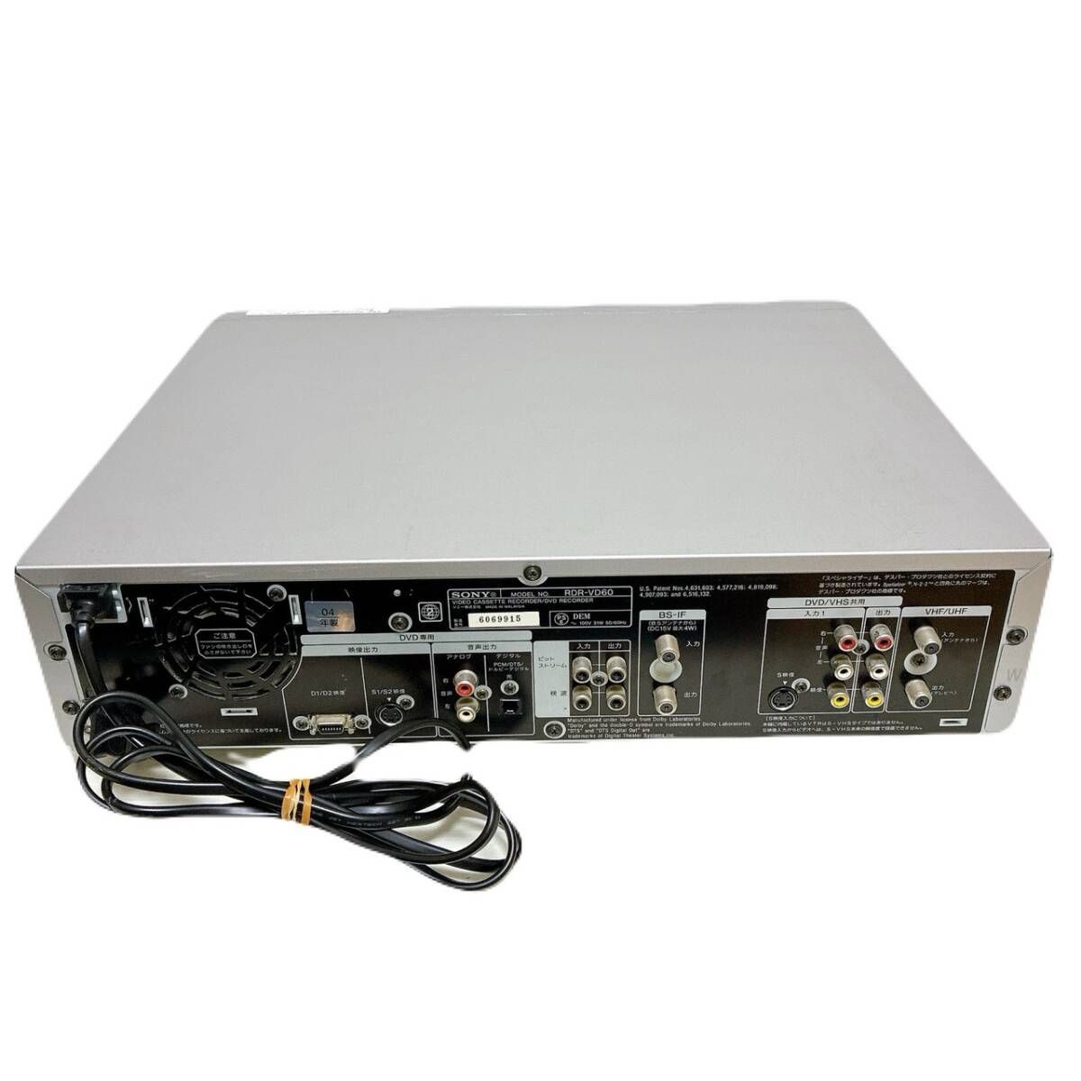 RDR-VD60 SONY 「スゴ録」 RDR-VD60 VHS一体型DVDレコーダー SONY