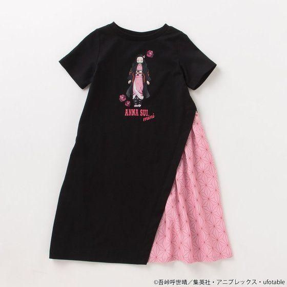 鬼滅の刃 × ANNA SUI mini 半袖 ワンピース 110cm アナスイミニ 鬼滅の刃 きめつのやいば 竈門禰豆子 かまどねずこ
