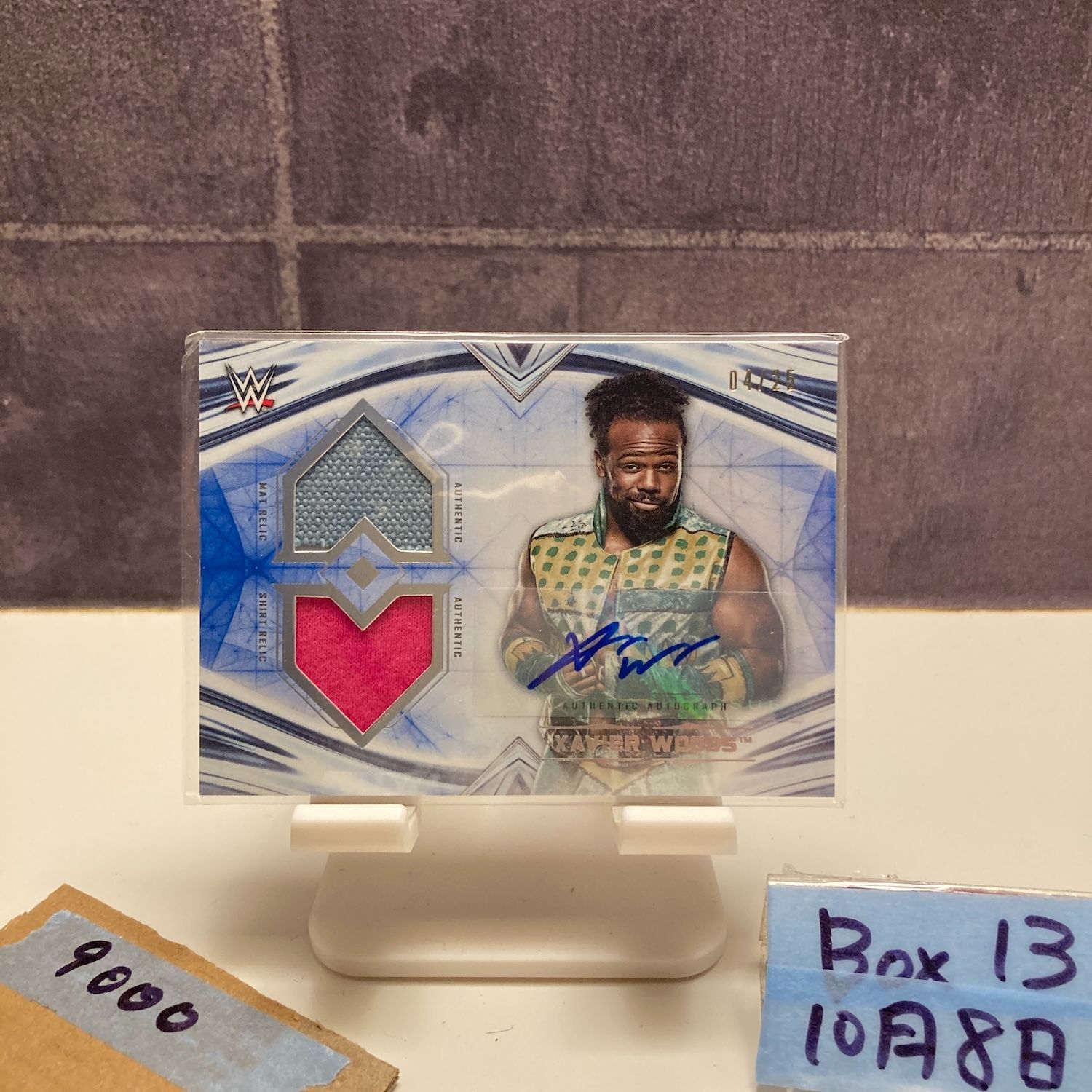 2020 Topps WWE Undisputed Xavier Woods 04 25 直筆サインカード WWE Dual Relic ジャージ カード