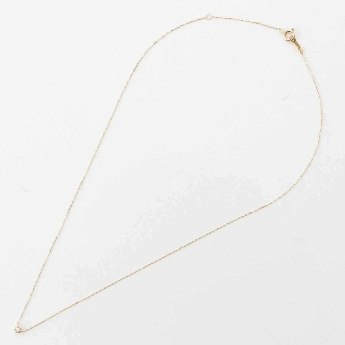 エテ ダイヤ D0.03t ネックレス ジュエリー K18 260330 ゴールド 0.9g WWW_MORNINGWALKER_COM