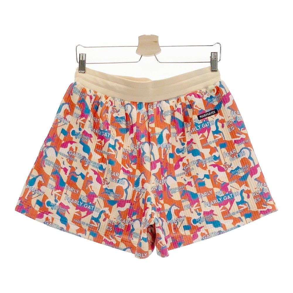 サイズ 1 PEARLY GATES パーリーゲイツ モデル キュロットパンツ 総柄 ベージュ系 240101314980 ゴルフウェア レディース ストスト