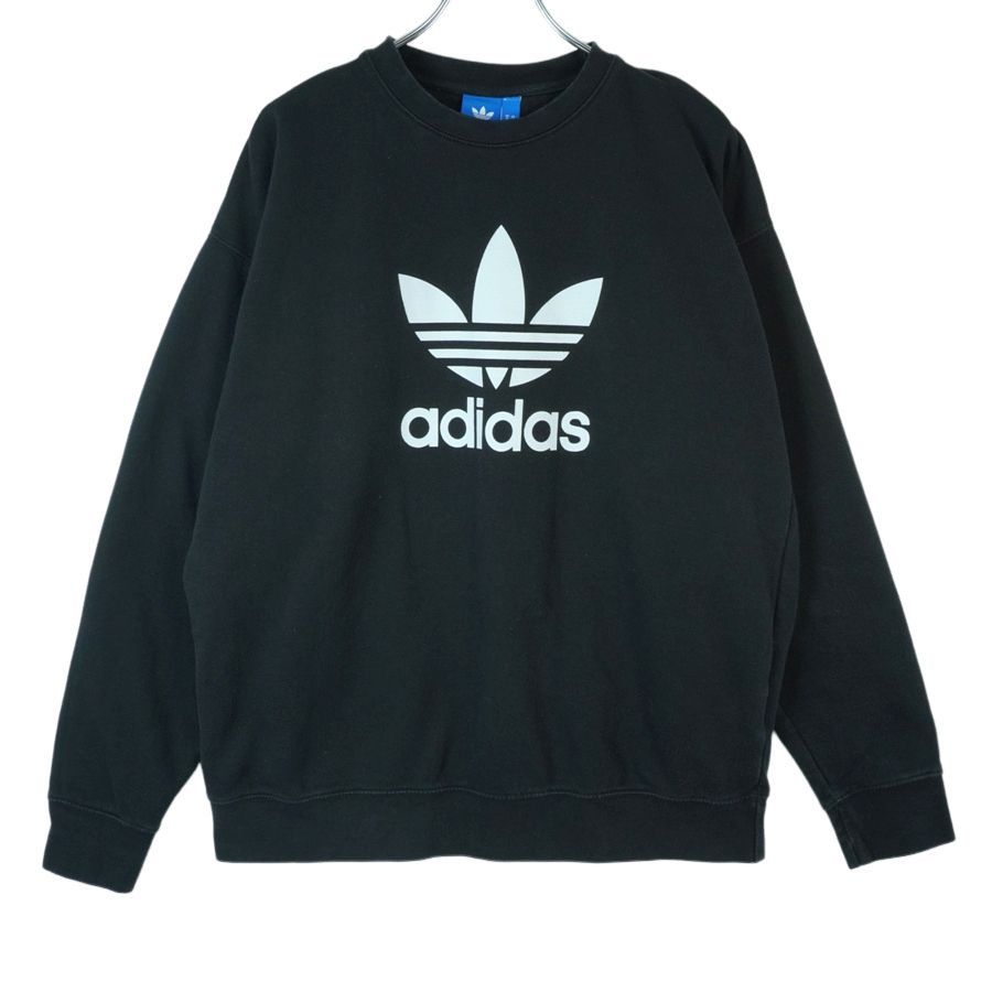 アディダスオリジナルスadidas Originalsスウェットトレーナー黒ブラック白ホワイトトレフォイルロゴvintageヴィンテージ40227