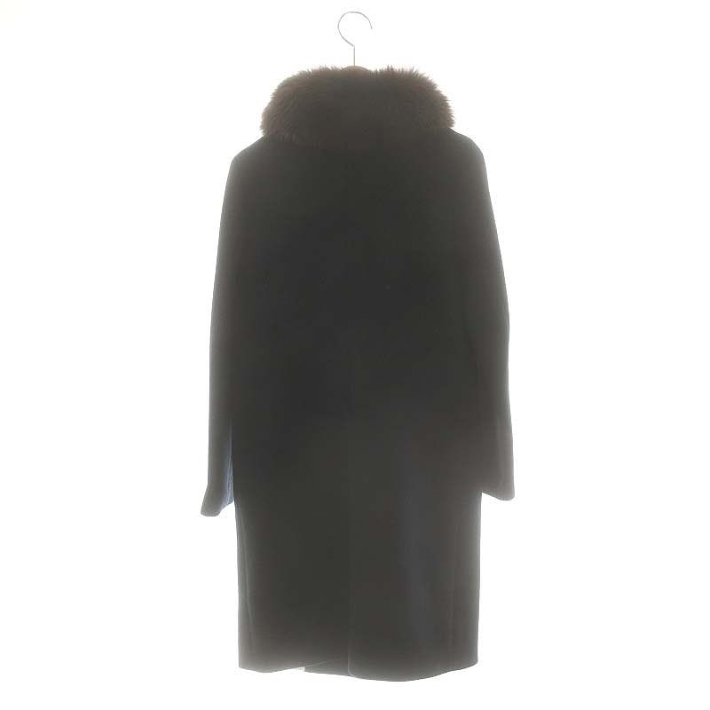 NOLLEY’S フォックスファー フード 3way ウール ロング コート M 日本製 ロングコート タスマニアリバーウール フォックスファーフード