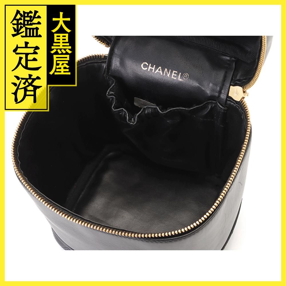 CHANEL シャネル ビコローレ 縦型バニティ ブラック ラムスキン【472