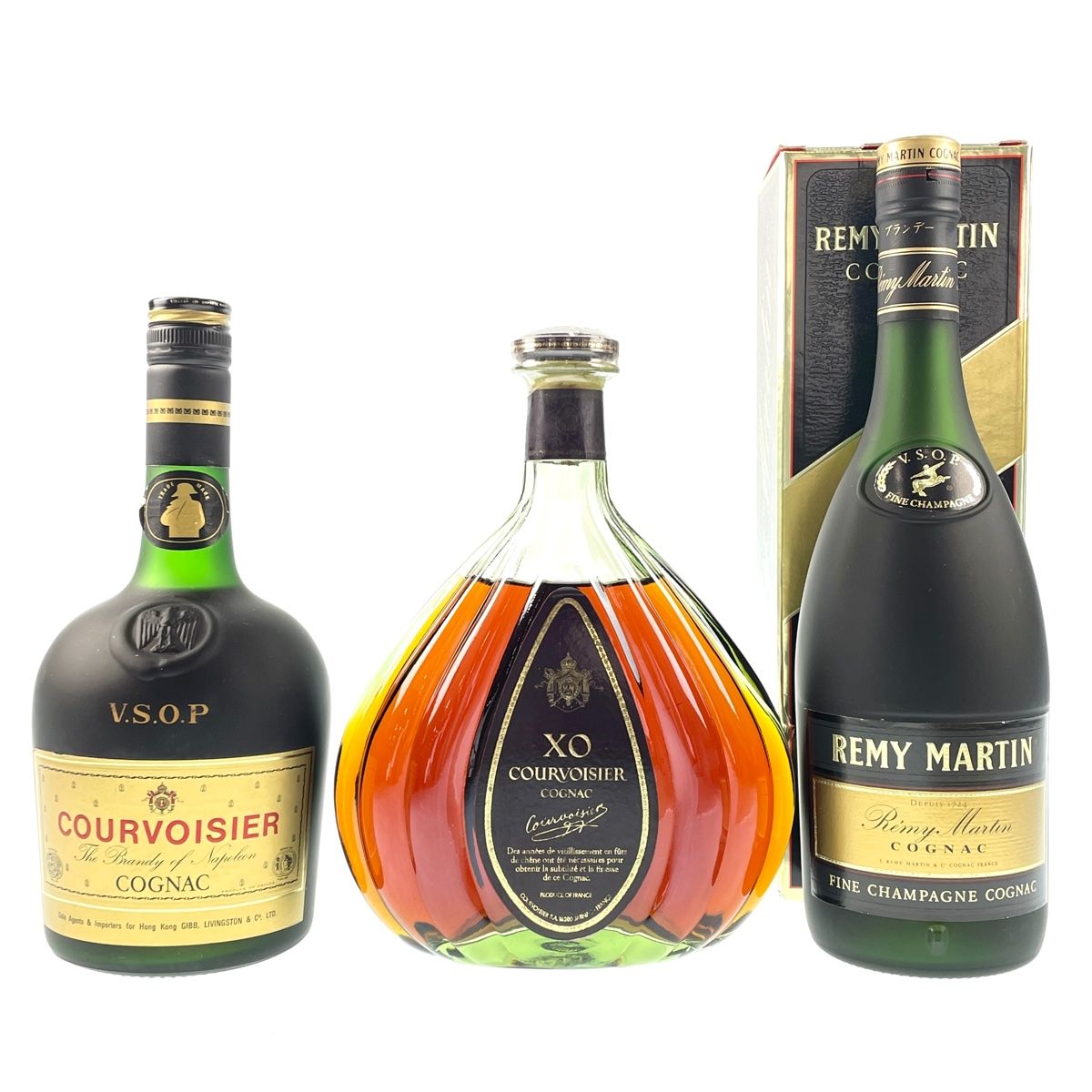 3本 COURVOISIER REMY MARTIN コニャック ブランデー セット 【古酒