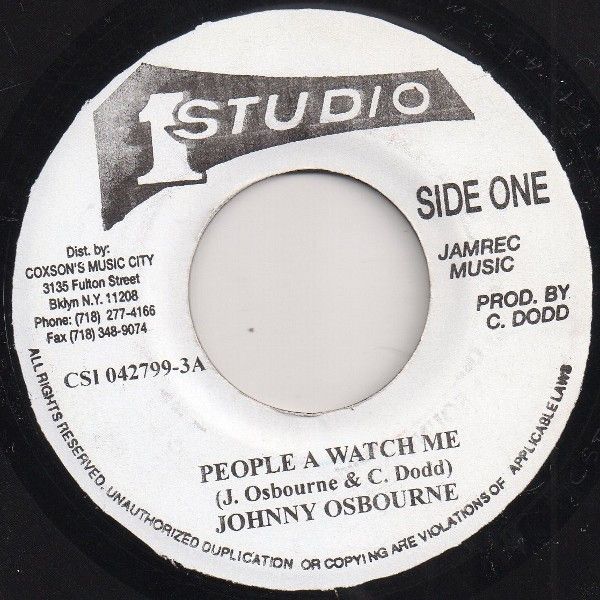 ジャマイカ7” Johnny Osbourne People A Watch Me NONE Studio One |00080