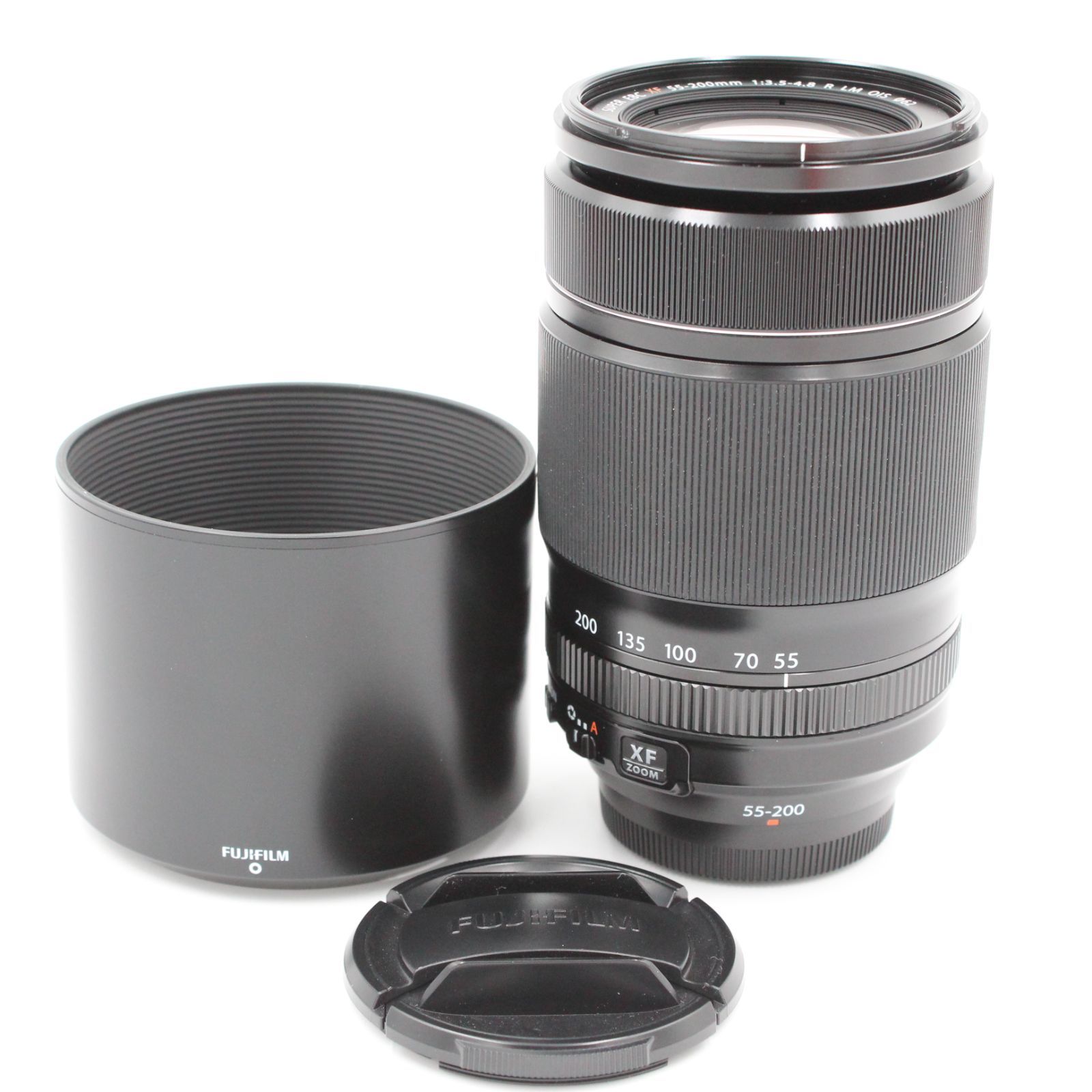 おまけのフード付き。☆新品級☆ FUJIFILM フジフイルム XF55-200mm F3 