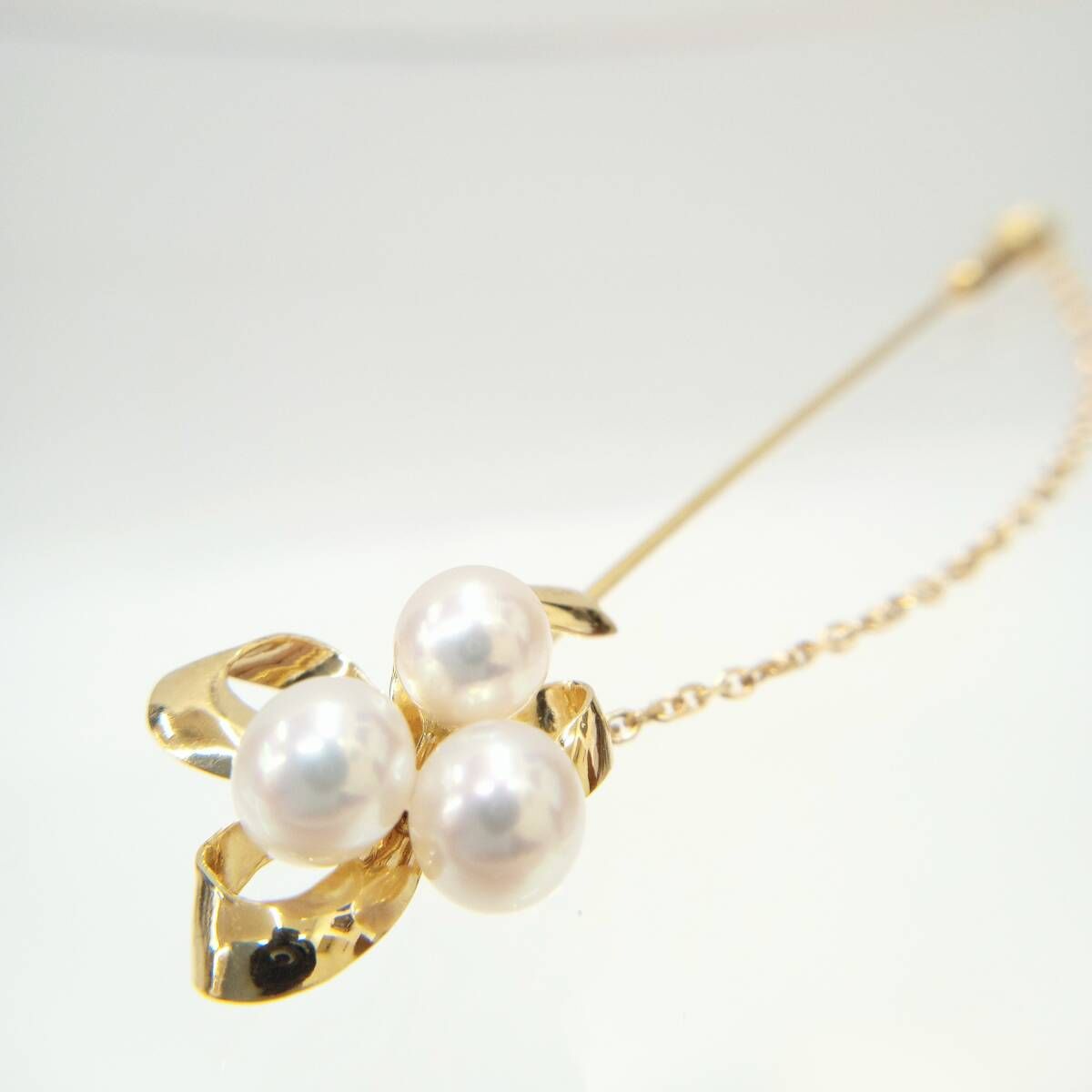 CROWN TRIFARI☆初期☆注ぎガラス☆ターコイズブルーフラワーブローチ