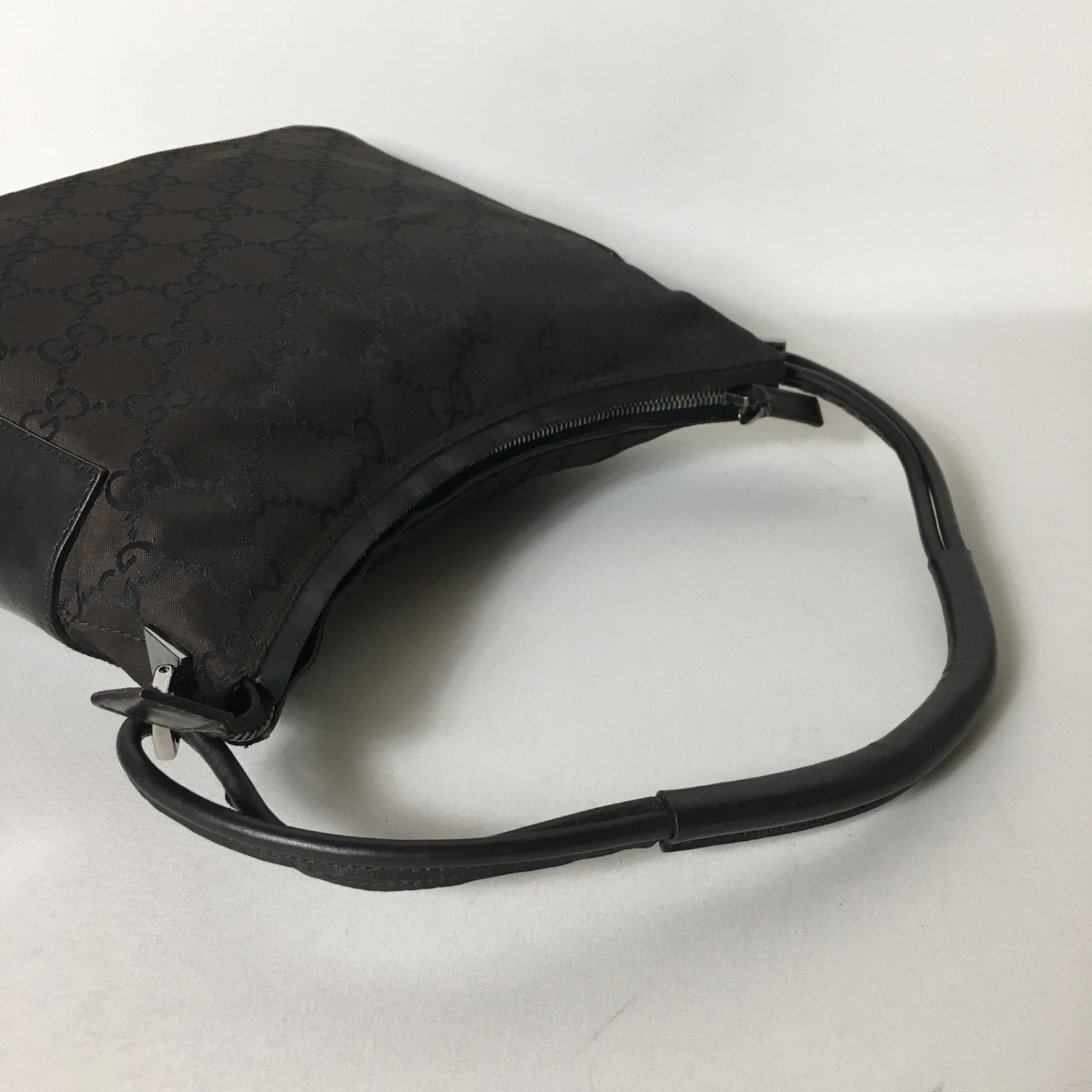 2507-164｜美品｜グッチ GGナイロン ショルダーバッグ ダークブラウン 2507-164｜美品｜グッチ GGナイロン ショルダーバッグ ダーク