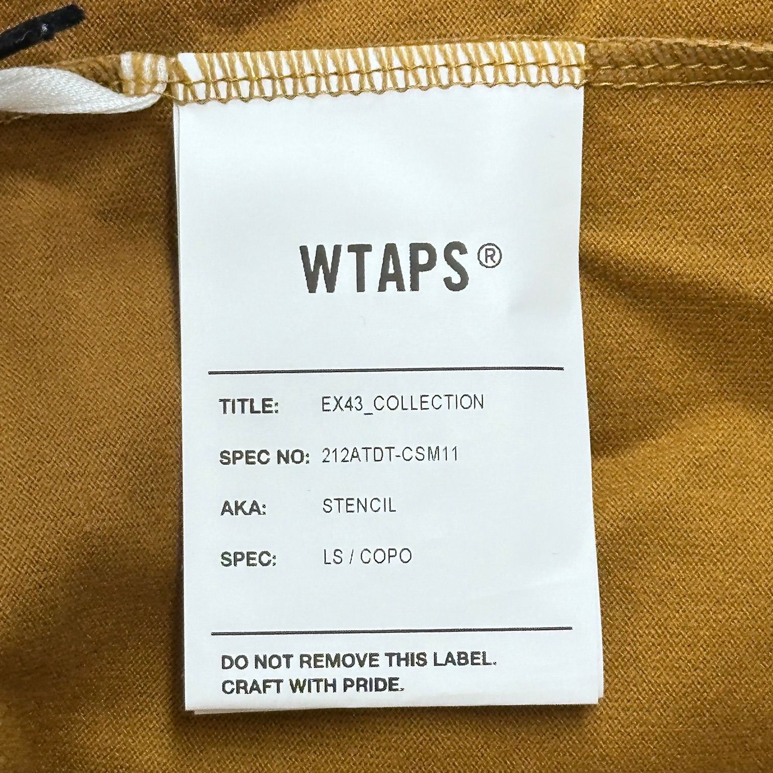 未使用品 WTAPS 21AW STENCIL LS COPO ステンシル ロゴ 長袖Tシャツ