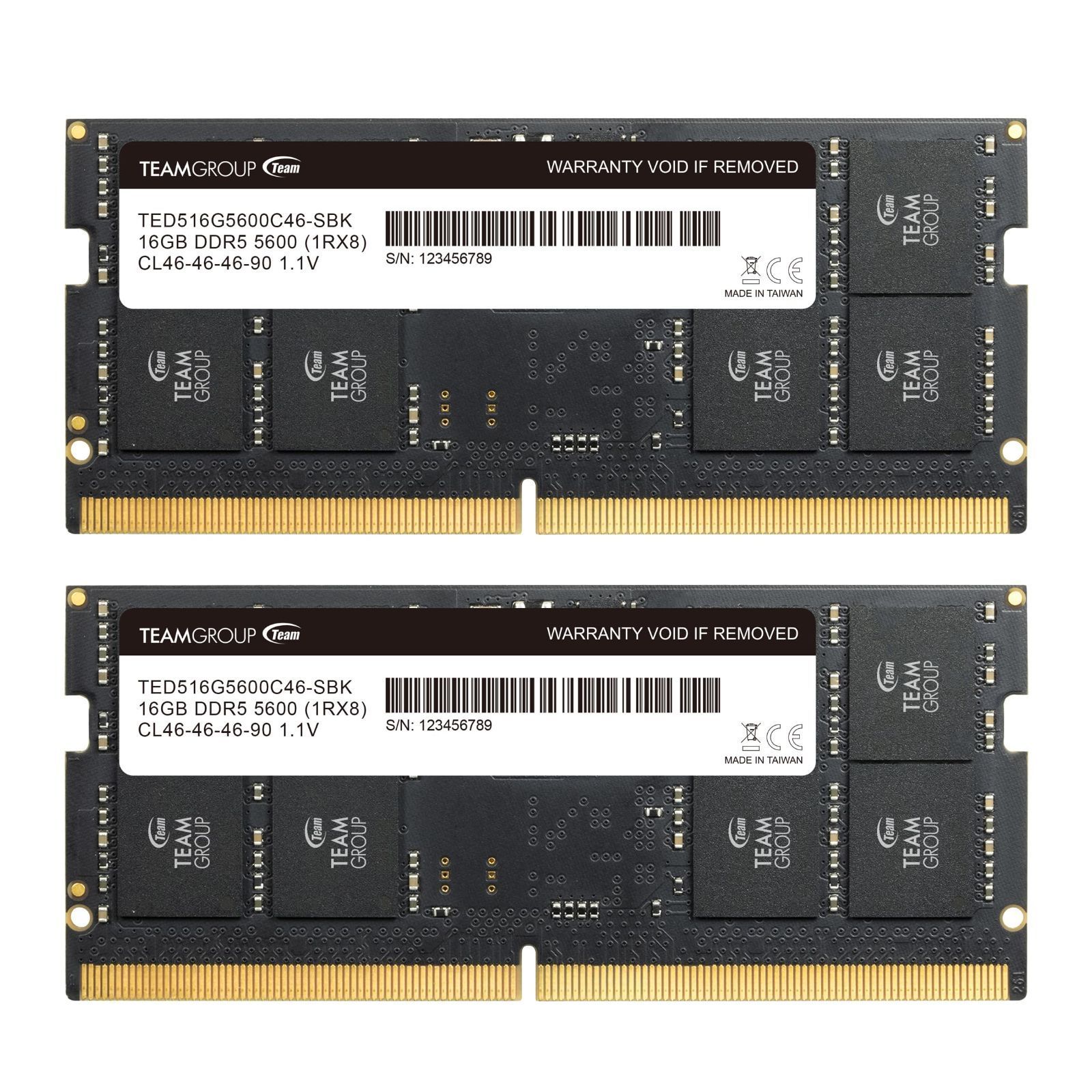 Eliteシリーズ 32GBkit 16GBx2枚組 PC4-44800 5600MHz 日本 無期限正規 DDR5 SO-DIMM ノートPC用メモリ Team