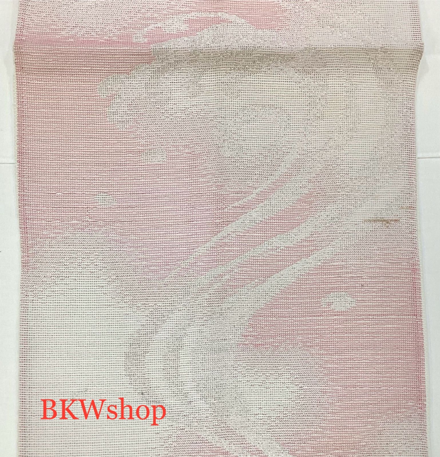夏帯　紗袋帯　正絹　ペールピンク 限定 used 高級 正絹 夏帯 袋帯 2枚まとめ売り 絽・紗 付下げ