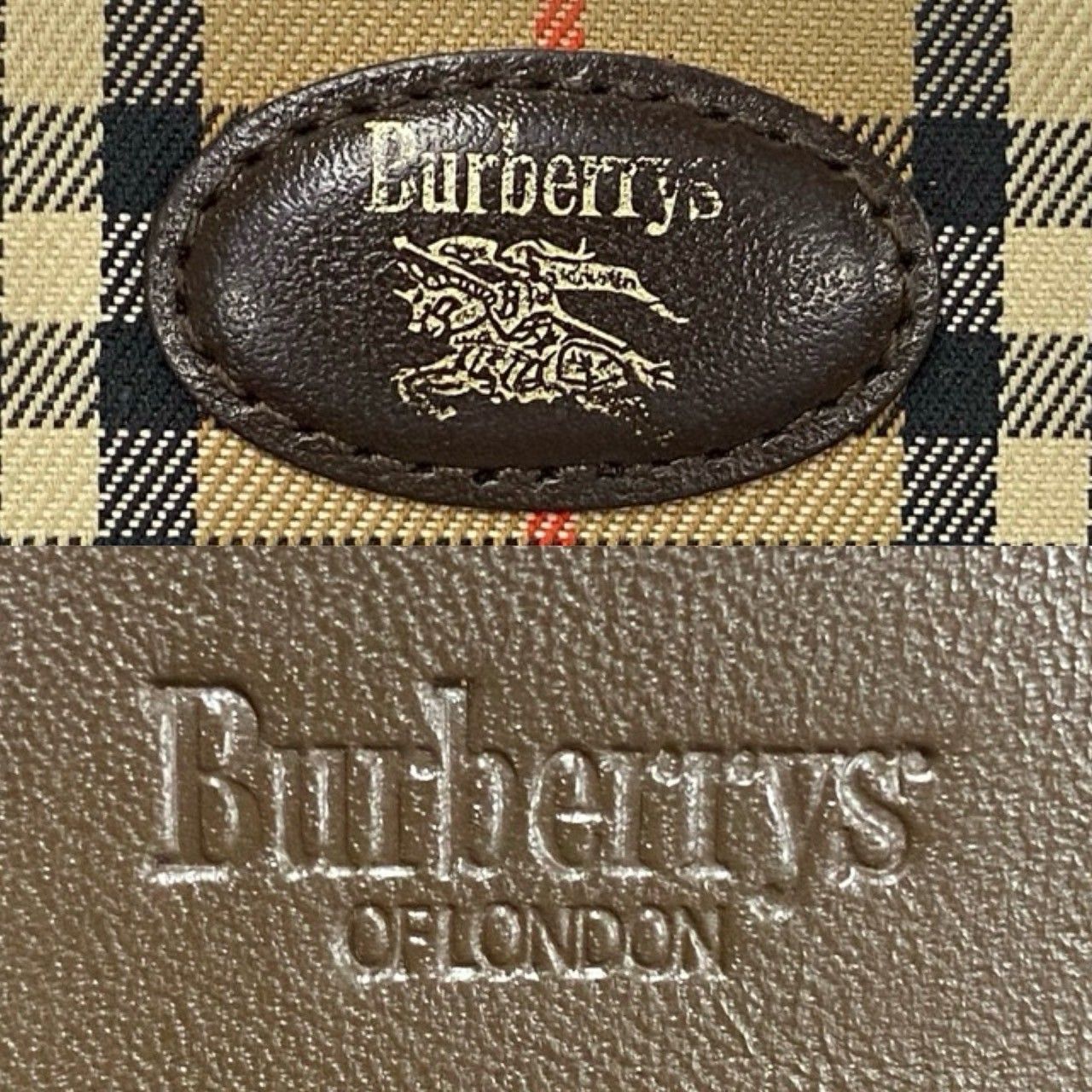 極 美品 BURBERRY バーバリーズ ノバチェック シャドーホース レザー 
