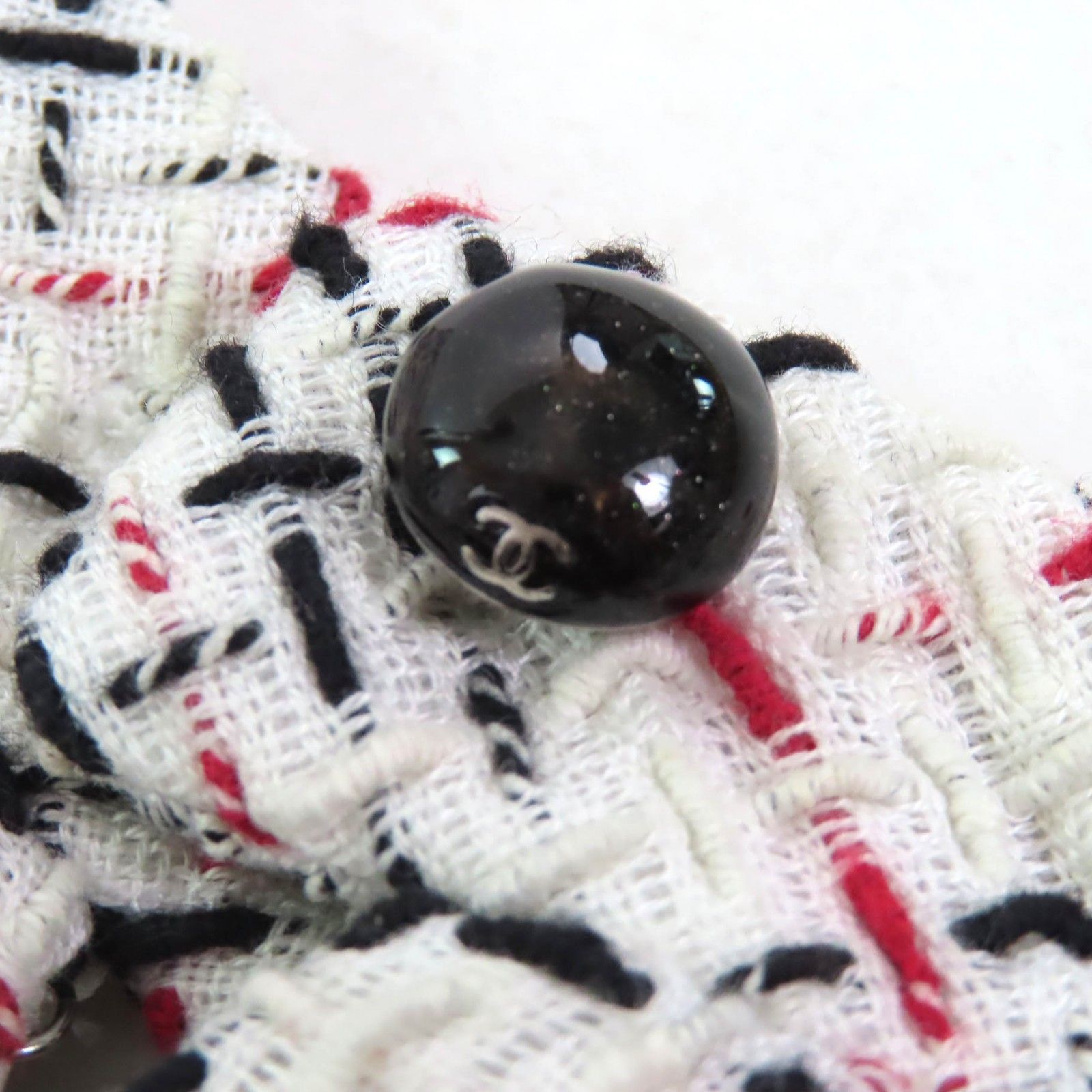 極美品△CHANEL シャネル P50967 コットン ココマークボタン フレンチ