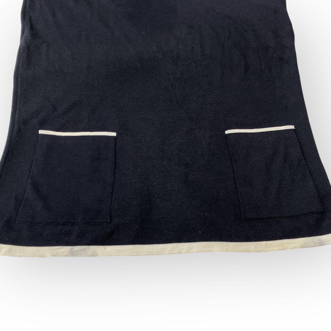 【人気満点NO.1】 エルメス カシミヤ ニット ワンピース 42 Vネック バイ ポケット