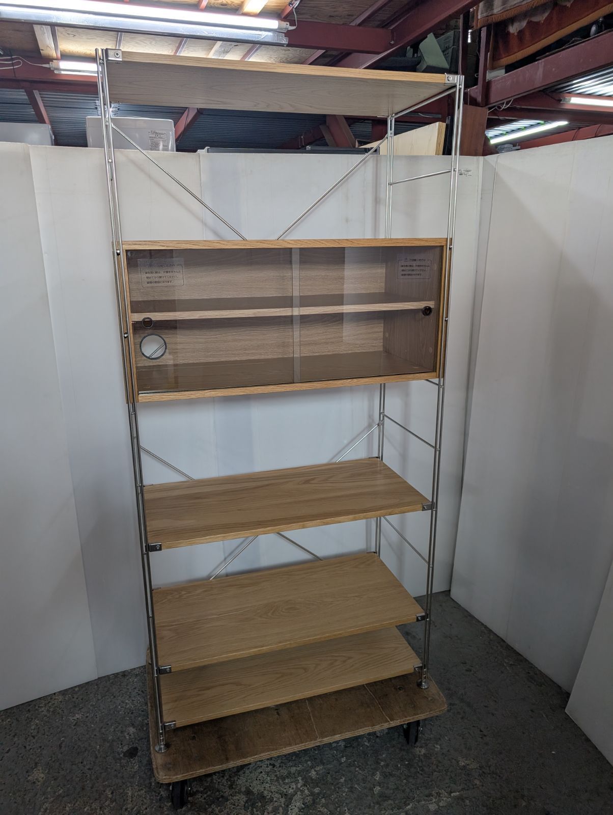 無印 ステンレスシェルフ ユニットシェルフ オーク材 無印ラック