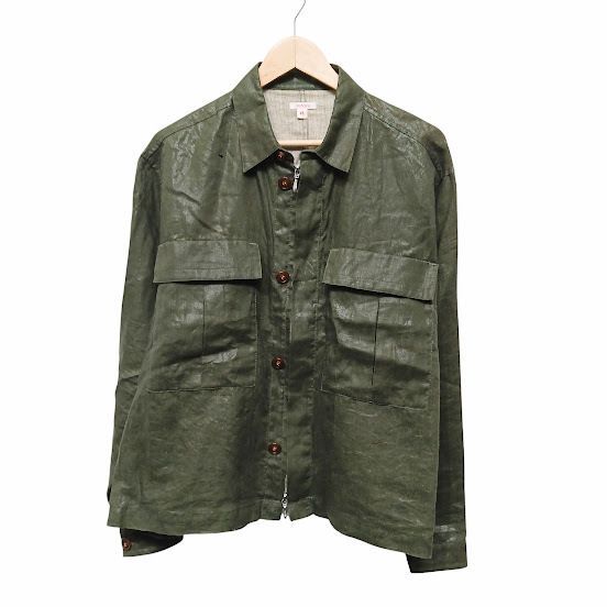 MASU エムエーエスユー FOIL COATED ON LINEN ZIP-UP BOXY