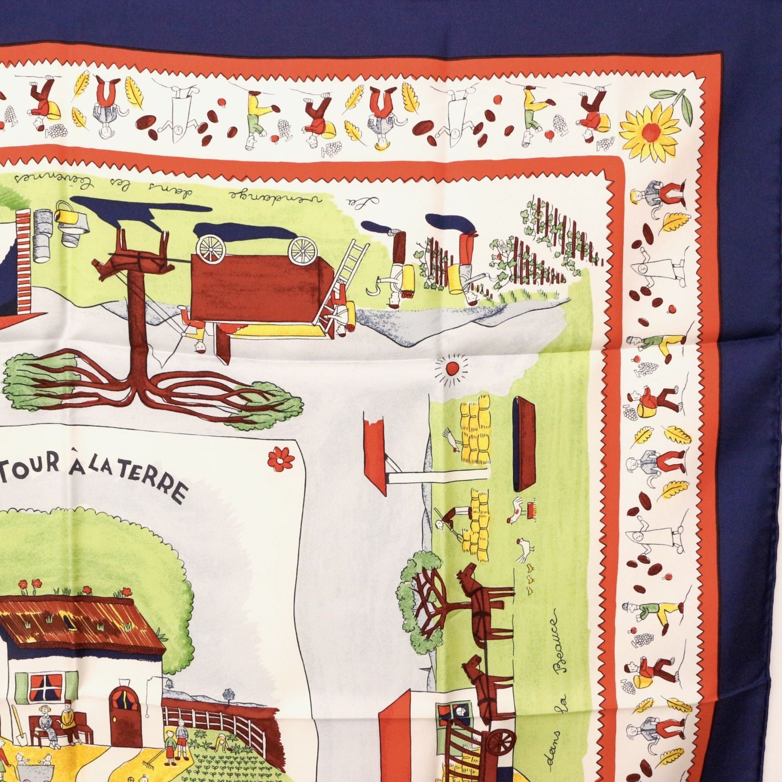 エルメス 故郷に帰る RETOUR A LA TERRE カレ 90 スカーフ 大判