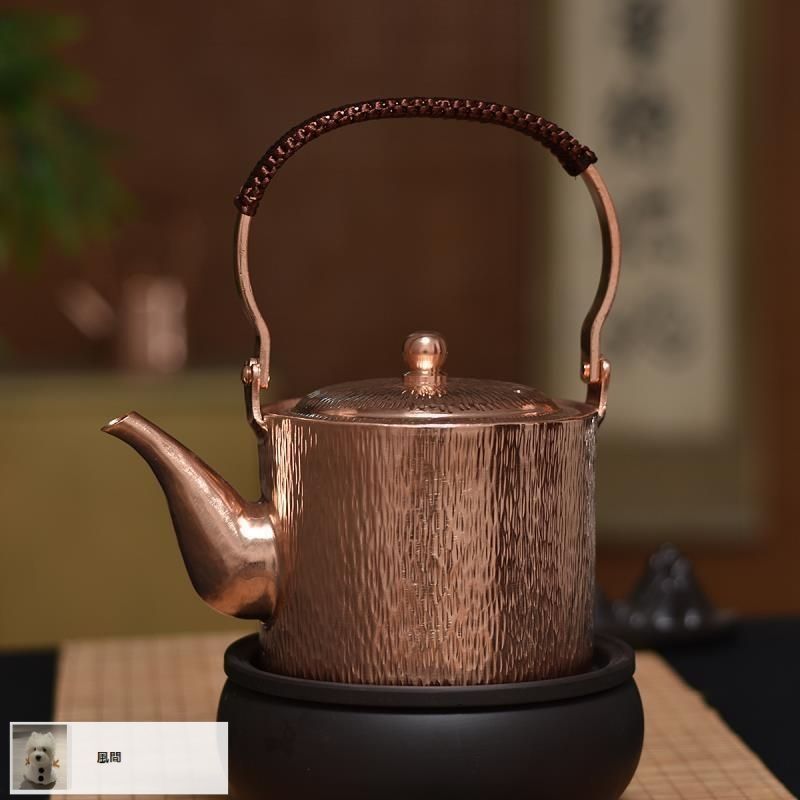新品・未使用煎茶道具 使いやすい容量 ポット 湯沸 槌目 急須 水