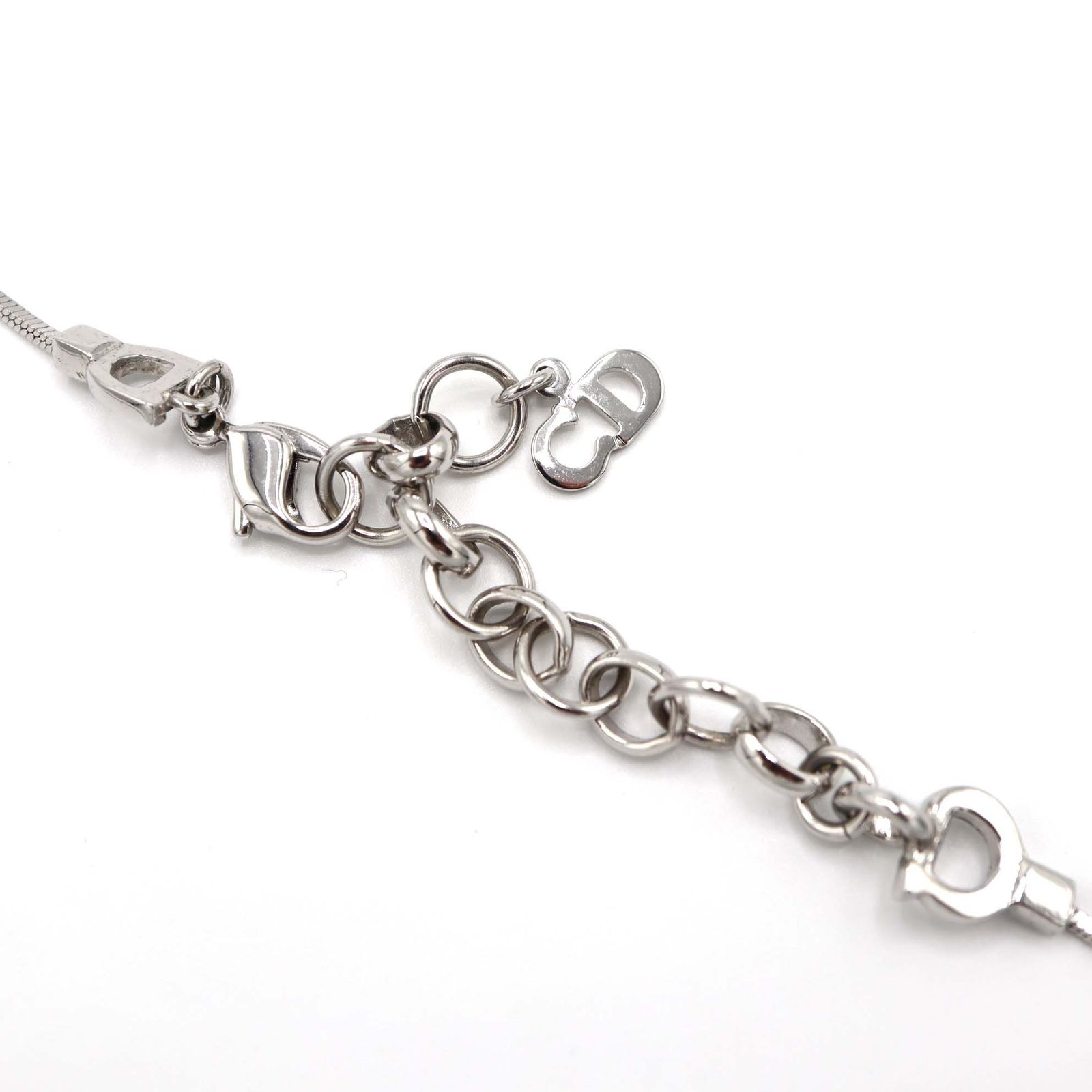 Christian ショップ Dior ディオール ネックレス Diorロゴ シルバー